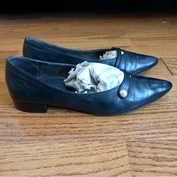 Paul Green Tahitian Pointed Toe Flat Black Leather Women’s Size 7.5 - Picture 7 of 12